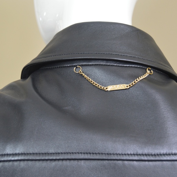 St. John Black Leather Button-Up Jacket – Size M (New Without Tags) - Picture 13 of 15